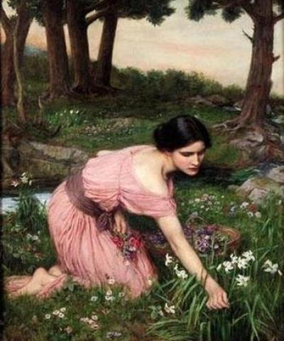 Spring Spreads One Green Lap of Flowers by J.W.Waterhouse, 1910. Wikimedia Commons. Spring Spreads One Green Lap of Flowers, J.W.Waterhouse, 1910