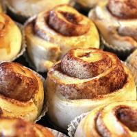 Cinnamon rolls, Valora Trade Sweden AB via Wikimedia commons. Cinnamon rolls, Valora Trade Sweden AB via Wikimedia commons.